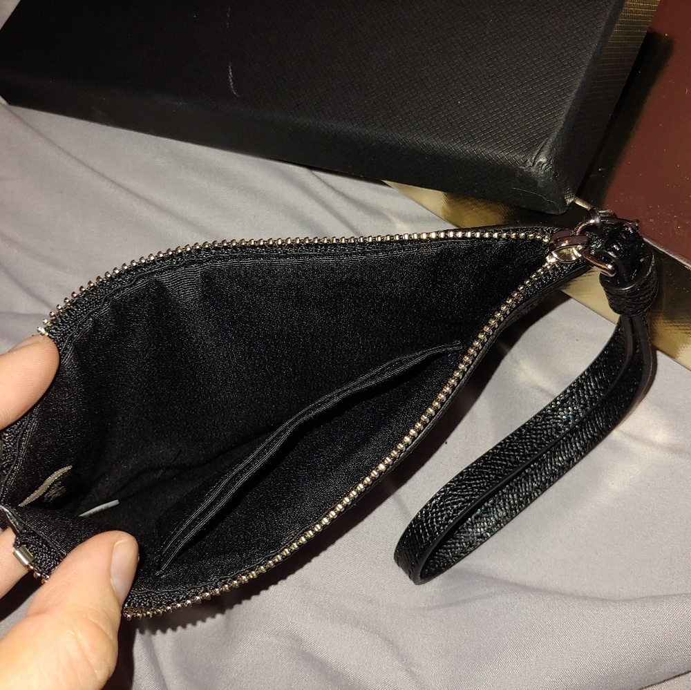 NWT Coach black "The Glitter" sparkly wristlet - Picture 5 of 8
